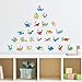 DECOWALL DS-8033 A-Z Dinosaur Alphabet (Small) Kids Wall Stickers Decals Peel and Stick Removable for Nursery Bedroom Living Room Art murals Decorations