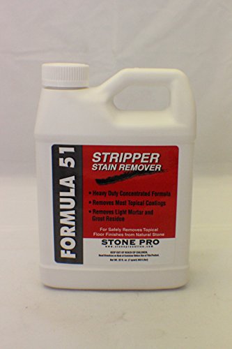 Stone Pro Formula 51 Stripper Stain Remover Concentrate Heavy Duty Wax Stripper - 1 Quart