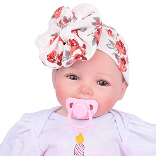 Tenworld Babys Hairband Turban Bowknot Headwrap Headband Newborn Photography Props (Red)