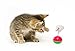 Pet Paws Interactive Cat Toy Teaser with Feather Mouse - Green/ Yellow
