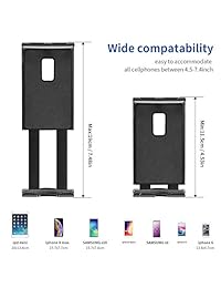 Kaome - Soporte universal para teléfono móvil 3 en 1 para salpicadero de coche, rejilla de ventilación, parabrisas, compatible con iPhone XS Max XS XR X 8 7 7P 6s iPad Mini Galaxy S10+ S10e S10 S9 S8
