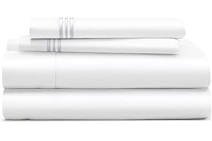 Cosy House Collection King Size Bed Sheets - White Luxury Sheet Set - Deep Pocket - Super Soft Hotel Bedding - Cool & Wrinkle