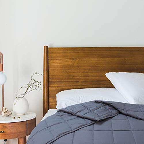 Living Essentials Premium Weighted Blanket (15 lbs, 48"x72" Twin Size