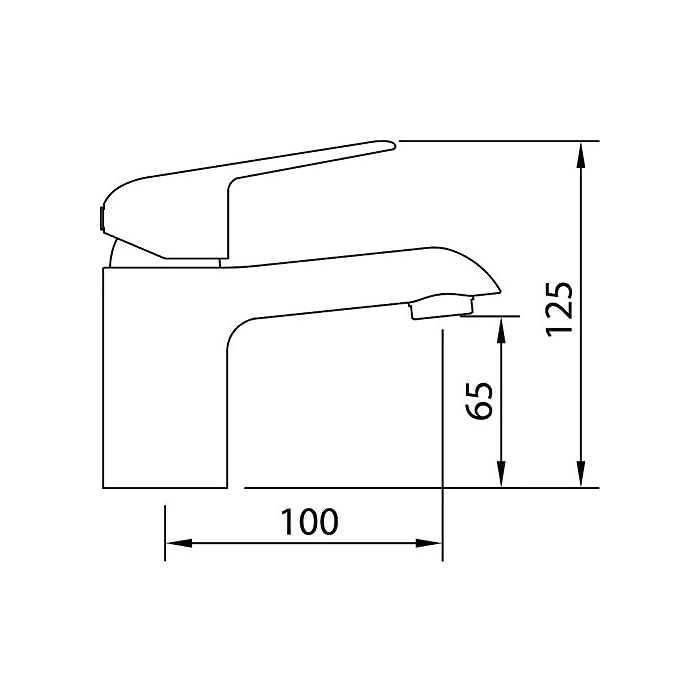 Clever 60170-Waschbecken Einhebelmischer Wandbord, 65 mm