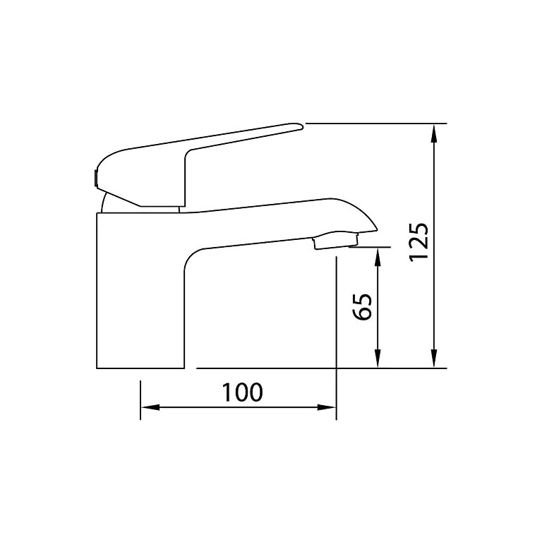 Clever 60170-Waschbecken Einhebelmischer Wandbord, 65 mm