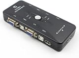 Ghulumn 4 Port USB 2.0 KVM Switch Box + 4 VGA SVGA Cables Keyboard Monitor PC view 6