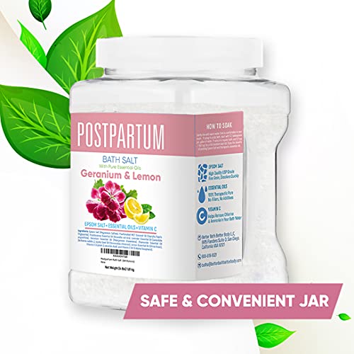 Postpartum Bath Salt 64 Ounces Epsom Salt with Natural Frankincense