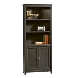 Sauder Edge Water Library with Doors, Estate Black (Kitchen)
