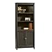 Sauder 409046 Edge Water Library With Doors, L: 29.29' x W: 12.99' x H: 71.85', Estate Black finish