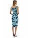 PattyBoutik Women Tie-Dye/Solid Sleeveless Dress (Light Blue and Dark Blue 32 Small)