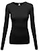 MBE Women's Lightweight Daily Casual Basic Crewneck Long Sleeve Tee