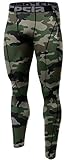 TM-P16-COVZ_Large j-XL Tesla Men's Compression Leggings Baselayer Cool Dry Sports Tights Pants P16