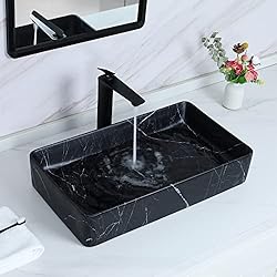 Davivy 23.6'' x 13.3'' Nordic Marbling Matte Black