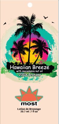 Lot of 5 Hawaiian Breeze Tanning Lotion Bronzer Packets