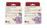 LG LT120F Replacement Fresh Air Filter for Refrigerators, White (2 Filters)