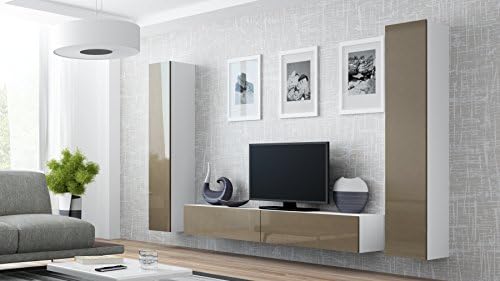 Seattle 3C 140 Wall Unit / Entertainment Center / Hanging Furniture / Tv Stand for Modern Living Room / Living Room Furniture / up to 65" inch TV Console