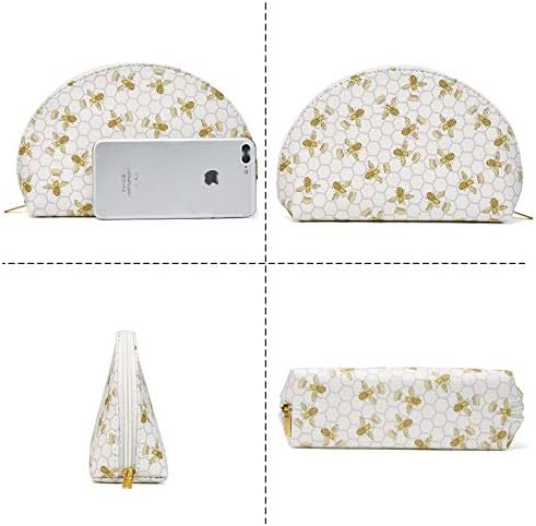 Small Makeup Bag for Purse Luxury Women Cosmetic Bags for Toiletry Travel including 4 Different Sizes Pouch (White) 4 Small Makeup Bag for Purse Luxury Women Cosmetic Bags for Toiletry Travel including 4 Different Sizes Pouch (White)