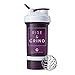 Motivational Quote on Blender Bottle Brand Shaker Bottle, 20 or 28 ounce capacity, Fitness Gift, Includes BlenderBall Whisk, Dishwasher Safe (ProStak with Storage - Rise Plum)