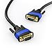 KabelDirekt – 20ft – VGA cable for maximum video quality thanks to high-purity copper conductors (Full HD, connects computers to screens/projectors, 15-pin D-Sub, monitor cable, black)