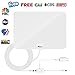 TV Antenna, Reignet 50 to 70 Mile Range Amplified Indoor HDTV Antenna with Detachable Amplifier Signal Booster and 16.5FT Coax Cable - Shiny White