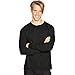 Hanes Men's Long Sleeve Slub Jersey Tee, Black, X-Large