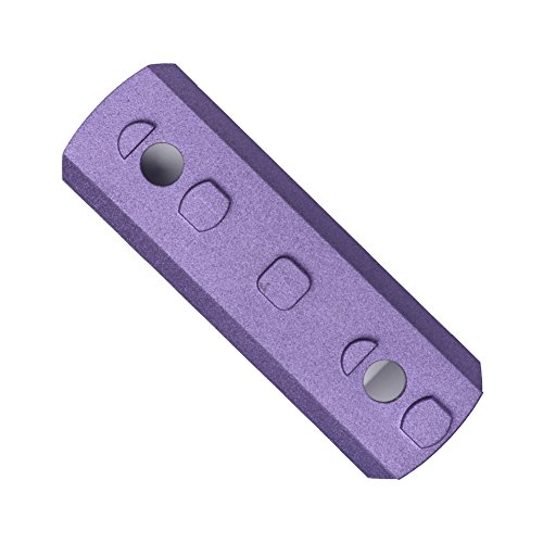 TuFok Low Profile M-Lok Rail Section - Mlok Picatinny Rail Adapter Mount Attachment (5-Slot Aluminum Purple)