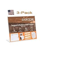 SourceOne Slanted Sign Holder - 11" x 8 1/2" Landscape - Clear Acrylic Ad Frame