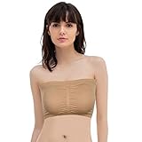 Somewell Women’s Bandeau Bra, Strapless Basic Layer Tube Top Padded Seamless Bra
