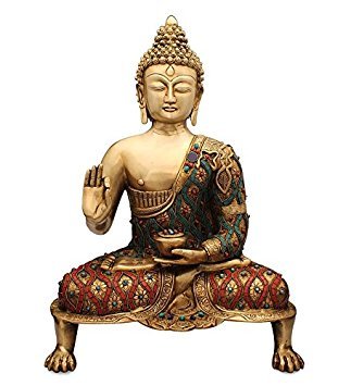 Online Blessing Buddha brass statue by Statuekaar