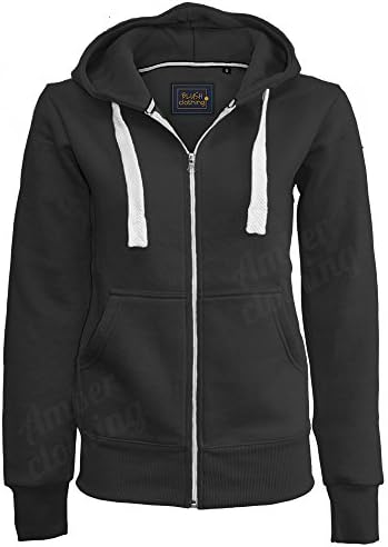 Ladies Girl NEW PLUS SIZE Zip Up Sweatshirt Hooded Hoodie Coat Jacket Top 8-5XL