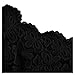 MISSMAY Women's Vintage Floral Lace Long Sleeve Boat Neck Cocktail Party Swing Dress (Small, Black)