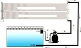 vidaXL Solar Pool Heater Panel 80x620cm, Eco-Friendly, Temp Up to 10C view 2