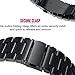 Aresh Compatible with Amazfit GTR 47mm Bands, Stainless Steel Replacement Band Compatible for Amazfit GTR 47mm Smartwatch (Black)