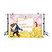 TJ 7x5ft Vinyl Beaty and The Beast Photography Backdrops Happy Birthday Party Decoration Banner Princess Party Supplies Photo Background Studio Props Booth