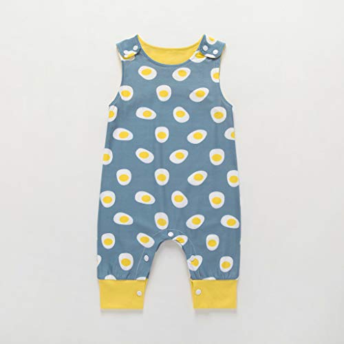 Tronet Newborn Kids Baby Boys Cartoon Animal Print Romper Jumpsuits Clothes Summer Beige - Thumbnail 4