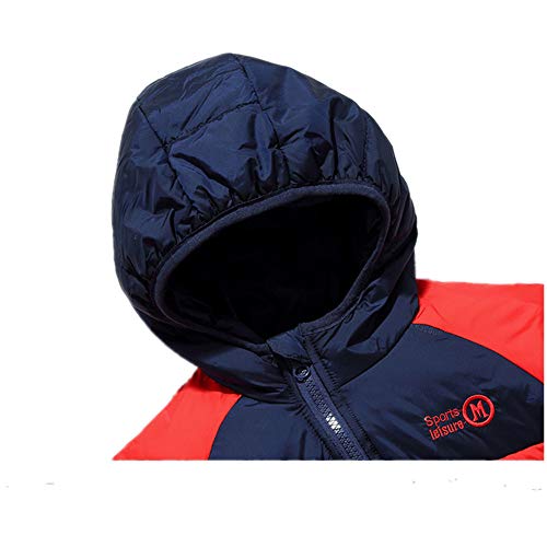 Mangka Toddler Baby Girls Boys Snowsuits Duck Down Jackets Hooded Puffer Jumpsuits(Blue,2T) - Thumbnail 3