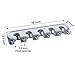 Rabbitroom Mop and Broom Holder Wall Mounted Tool Rack Storage Organizer Utility Brush Hanger for Kitchen Bathroom Shed Garden and Garage (5 Position with 6 Hooks)