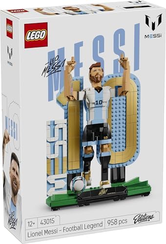 Editions Lionel Messi - Fußballlegende Spielzeug - 3D Figuren Modellbau - DIY Kinderzimmer Deko - Geschenk für Jungen, Mädchen ab 12 Jahren und Erwachsene Sportfans - 43015