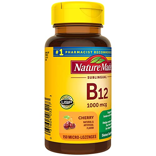 Nature Made Vitamin B12 Sublingual, Easy to Take, 1000 mcg for Energy