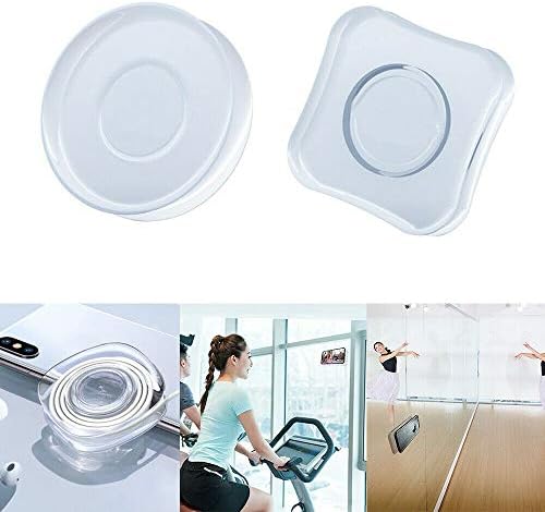 WMX Nano Casual Paste PU Material Nano Magic Sticker Phone Holder Reusable， Multi-Function Nano Strong Viscosity Anti-Slip Gripping Pads (2PCS, Round + Square)
