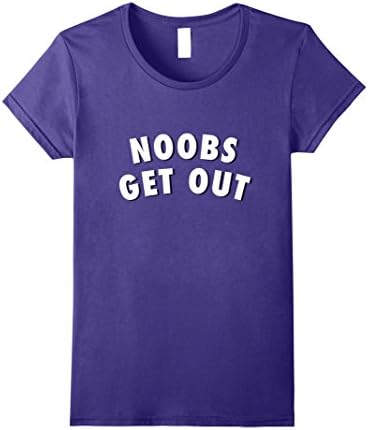 Womens noobs get out shirt XL Purple