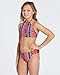 Billabong Girls' Stay 4 Ever Hi Neck Two Piece Bikini Set, Multi, 8