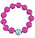 Itzy Ritzy Teething Happens Silicone Jewelry Baby Teething Bracelet Bead, Pink