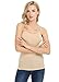 SATINATO Women's Seamless Stretchy Soft Camisole (Beige-1, S)