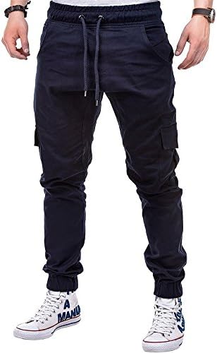 Drawstring Pant Fashion Men's Sport Pure Color Bandage Casual Loose Sweatpants
