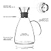 Tealyra - Large Glass Carafe 56-ounce - Drip-free - Stovetop Safe - Borosilicate Water Pitcher Jug Infuser - Hot or Iced Tea Juice Beverage - Decanting Serving Wine - 1600ml