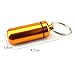 Portable Aluminum Pill Box Keyring Case Holder Bottle Stash Container