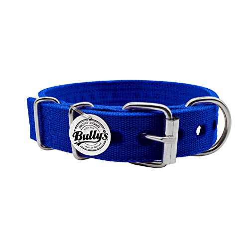 Pitbull Collar, Dog Collar for Large Dogs, Heavy Duty Nylon, Stainless Steel Hardware (XS-1.2 Inches Wide, Sapphire Blue) - Thumbnail 7