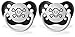 Ulubulu Expression Pacifier Skull Bundle, 2 Pack, Black/Black