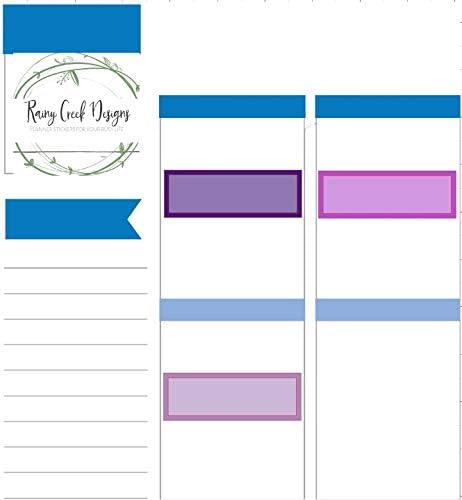 Blank Quarter Box Planner Stickers/Functional Stickers/Plum Paper/Erin Condren/Happy Planner/Recollections Planner #023